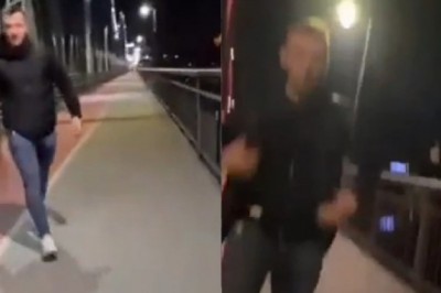 Podczas streamu chciał pomóc leżącemu na moście mężczyźnie. Ten wyskoczył do niego z łapami ale szybko pożałował